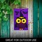 G128 Combo Pack Garden Flag Hanger 14IN & Garden Flag Trick or Treat Owl Purple BG 12x18IN Printed 150D Polyester